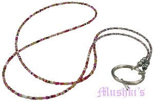 Beaded badge holder - click here for large view