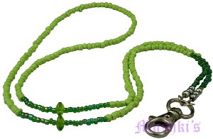 Beaded badge holder - click here for large view