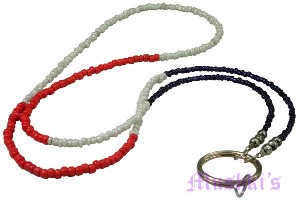 Beaded badge holder - click here for large view