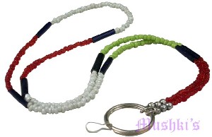 Beaded badge holder - click here for large view