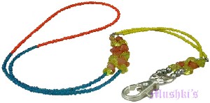 Beaded badge holder - click here for large view
