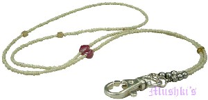 Beaded badge holder - click here for large view