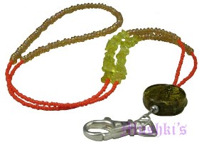 Beaded badge holder - click here for large view
