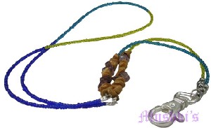 Beaded badge holder - click here for large view