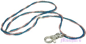 Beaded badge holder - click here for large view