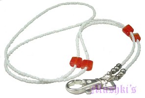 Beaded badge holder - click here for large view