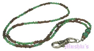 Beaded badge holder - click here for large view