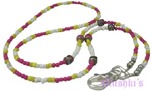 Beaded badge holder - click here for large view