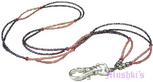 Beaded badge holder - click here for large view
