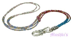 Beaded badge holder - click here for large view