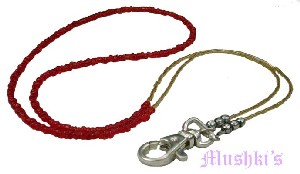 Beaded badge holder - click here for large view