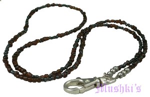 Beaded badge holder - click here for large view