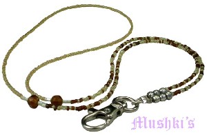 Beaded badge holder - click here for large view