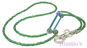 Beaded badge holder - click here for large view