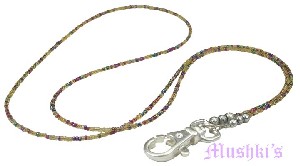 Beaded badge holder - click here for large view