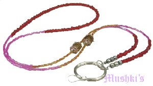 Beaded badge holder - click here for large view