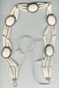 Three Row Glass Beaded Bone Pipe Casing Belt - click here for large view