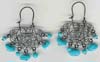 Filigree Turq Beaded Earring - click here for large view