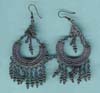 Blue Beaded  Filigree Earring - click here for large view