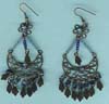 Blue Beaded Filgree Earring - click here for large view