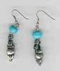 Turq Beaded Earring - click here for large view