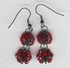 Red Beaded Earring - click here for large view