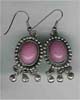 Pink Glass Nug Earring - click here for large view