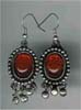 Granet  Glass Nug Earring - click here for large view