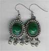 Green Glass Nug Earring - click here for large view