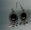 Black Glass Nug Earring - click here for large view