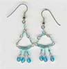 Turq Beaded Earring - click here for large view