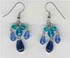 Three Blue Beaded Earring - click here for large view