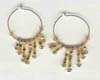 Topaz Beaded Hoop Earring - click here for large view