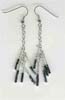 Black 2Cut Hanging Earring - click here for large view