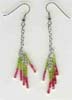 Peridot,Red 2Cut Hanging Earring - click here for large view