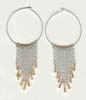 Topaz Beaded Hoop Earring - click here for large view
