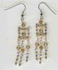 Topaz Beaded Three Row Earring - click here for large view