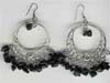 Filgree  Black Beaded Earring - click here for large view