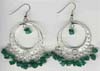Filgree Green  Beaded Earring - click here for large view