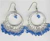 Filgree  Blue Beaded Earring - click here for large view