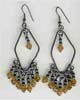 Wire Markise Topaz Beaded Earring - click here for large view