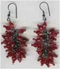 Garnet Beaded Earring - click here for large view