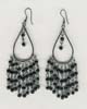 Black Beaded Wire Filigree Earring - click here for large view