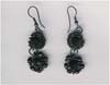 Black Beaded Earring - click here for large view
