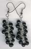 Black Beaded Earring - click here for large view