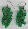 Green Uncut Beaded Earring - click here for large view