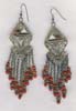 Multy Row Red Beaded Filigree Earing - click here for large view