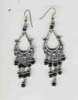 Five Row Black  Beaded Filigree Earring - click here for large view