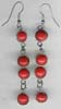 Coral Beaded Earring - click here for large view