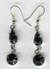 Black Beaded Earring - click here for large view